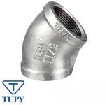 زانو 45 درجه (120) - دنده ای گالوانیزه توپی (TUPY)