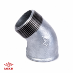 چپقی 45 درجه دنده ای گالوانیزه مک (MECH)